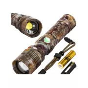 Taktische Taschenlampe Bailong ZOOM CREE LED, tarnfarben