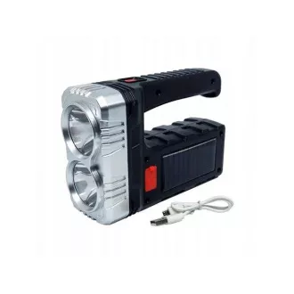 AKU-Taschenlampe LED CREE XM-L T6 Solarstrom AKU-Taschenlampe LED CREE XM-L T6 Solarstrom