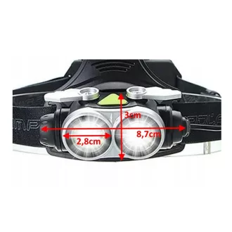 USB-Scheinwerfer LED CREE, LED-Typ 2x XM-L T6X USB-Scheinwerfer LED CREE, LED-Typ 2x XM-L T6X