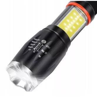 USB-Taschenlampe COB U3 LED mit ZOOM-Funktion 9W