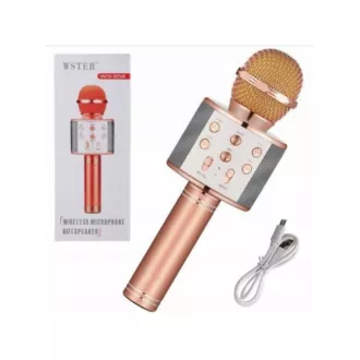 Karaoke bluetooth Mikrofon mit Lautsprecher, Silber