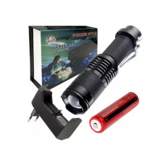 Wander-Taschenlampe T6 CREE ZOOM LED AKU Wander-Taschenlampe T6 CREE ZOOM LED AKU