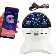 Nacht-LED-Sternprojektor mit USB, weiß