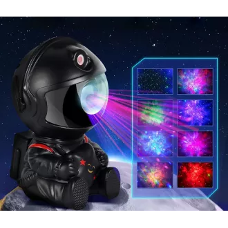 Nachtsternprojektor mit Fernbedienung - ASTRONAUT - schwarz Nachtsternprojektor mit Fernbedienung - ASTRONAUT - schwarz