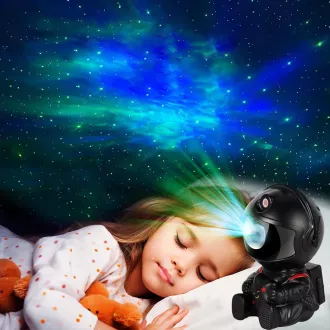 Nachtsternprojektor mit Fernbedienung - ASTRONAUT - schwarz Nachtsternprojektor mit Fernbedienung - ASTRONAUT - schwarz
