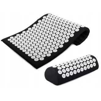 Akupressur PREMIUM Übungsmatte mit Kissen 67x42x2 cm, Schwarz Akupressur PREMIUM Übungsmatte mit Kissen 67x42x2 cm, Schwarz