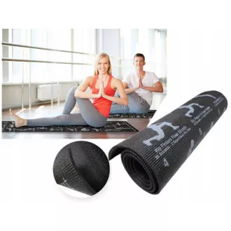 Yogamatte BLACK, 61x173x0,6 cm