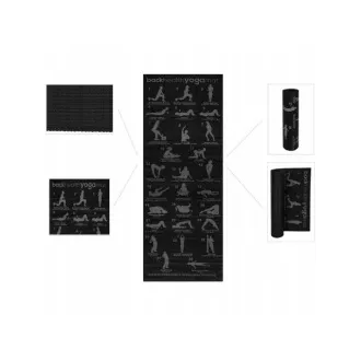 Yogamatte BLACK, 61x173x0,6 cm