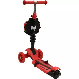 Kinder-Roller 2in1 BERUŠKA mit LED-Rädern, rot