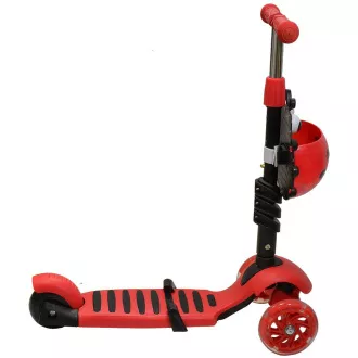 Kinder-Roller 2in1 BERUŠKA mit LED-Rädern, rot