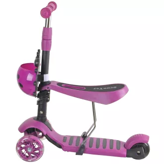 Kinder-Roller 2in1 BERUŠKA mit LED-Rädern, lila