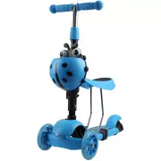 Kinder-Roller 2in1 BERUŠKA mit LED-Rädern, blau