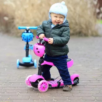 Kinder-Roller 2in1 BERUŠKA mit LED-Rädern, blau
