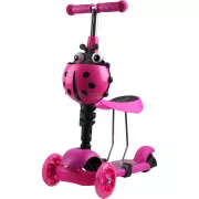Kinder-Roller 2in1 BERUŠKA mit LED-Rädern, rosa