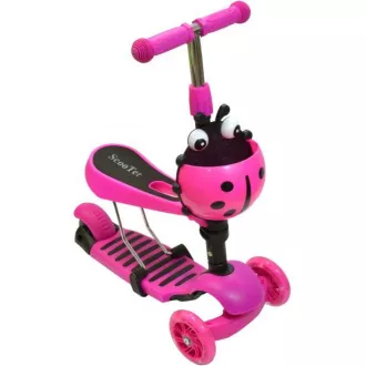 Kinder-Roller 2in1 BERUŠKA mit LED-Rädern, rosa Kinder-Roller 2in1 BERUŠKA mit LED-Rädern, rosa
