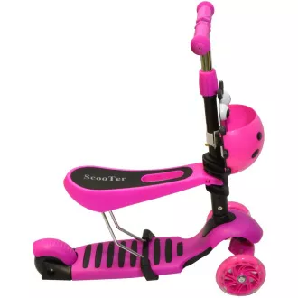 Kinder-Roller 2in1 BERUŠKA mit LED-Rädern, rosa Kinder-Roller 2in1 BERUŠKA mit LED-Rädern, rosa