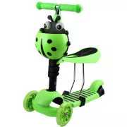 Kinder-Roller 2in1 BERUŠKA mit LED-Rädern, grün