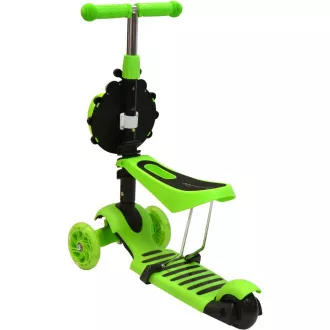 Kinder-Roller 2in1 BERUŠKA mit LED-Rädern, grün