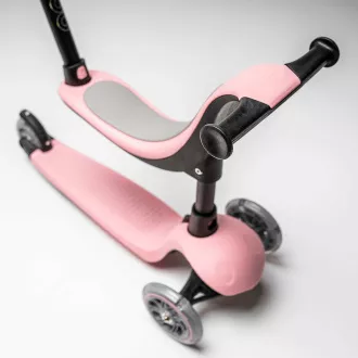 Cariboo Twist 3in1 dreirädriger Scooter mit LED-Rädern, rosa