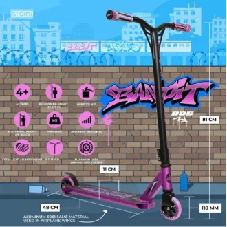Freestyle Scooter Story Bandit DOS Stunt, schwarz und lila Freestyle Scooter Story Bandit DOS Stunt, schwarz und lila