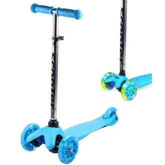 MINI SCOOTER dreirädriger Scooter mit leuchtenden Rädern, blau - Unverpackt MINI SCOOTER dreirädriger Scooter mit leuchtenden Rädern, blau - Unverpackt