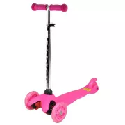 MINI SCOOTER dreirädriger Scooter mit leuchtenden Rädern, rosa