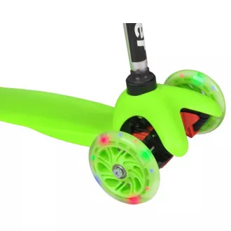 MINI SCOOTER dreirädriger Scooter mit leuchtenden Rädern, grün MINI SCOOTER dreirädriger Scooter mit leuchtenden Rädern, grün