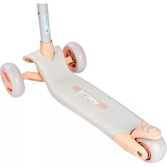 Kinderroller Story Mini Friends mit LED-Rädern Roller, weiß, dreirädrig