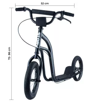 Kinder-Roller Story One Air mit aufblasbaren Rädern, schwarz Kinder-Roller Story One Air mit aufblasbaren Rädern, schwarz