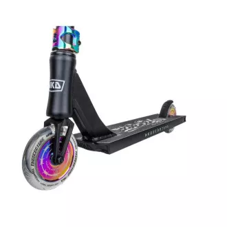 NKD Diesel Stunt Freestyle Scooter, Schwarz und Regenbogen
