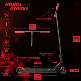 Freestyle-Roller NKD Mono, Schwarz-Rot