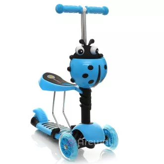 Kinder-Roller 3in1 BERUŠKA mit LED-Rädern, blau