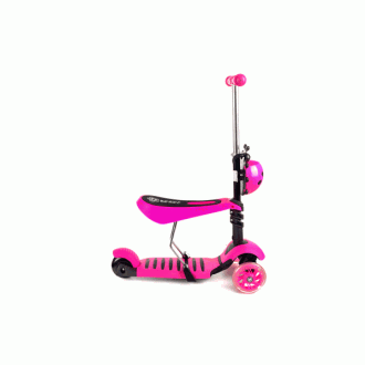 Kinder-Roller 3in1 BERUŠKA mit LED-Rädern, rosa Kinder-Roller 3in1 BERUŠKA mit LED-Rädern, rosa