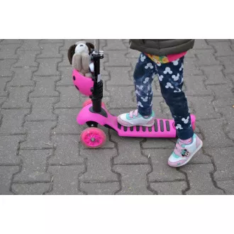 Kinder-Roller 3in1 BERUŠKA mit LED-Rädern, rosa Kinder-Roller 3in1 BERUŠKA mit LED-Rädern, rosa