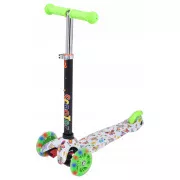 MINI SCOOTER dreirädriger Roller mit beleuchteten Rädern, Schmetterlinge