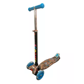 Dreirädriger Scooter MAXI SCOOTER mit beleuchteten Rädern, BLUE DRAGON