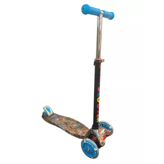 Dreirädriger Scooter MAXI SCOOTER mit beleuchteten Rädern, BLUE DRAGON