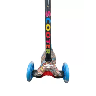 Dreirädriger Scooter MAXI SCOOTER mit beleuchteten Rädern, BLUE DRAGON