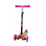 Dreirädriger Scooter MAXI SCOOTER mit leuchtenden Rädern, BONBON, rosa