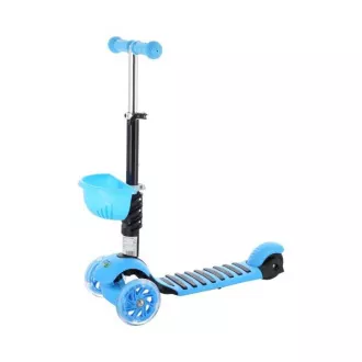 MINI SCOOTER 2in1 dreirädriger Scooter mit LED-Rädern, blau MINI SCOOTER 2in1 dreirädriger Scooter mit LED-Rädern, blau