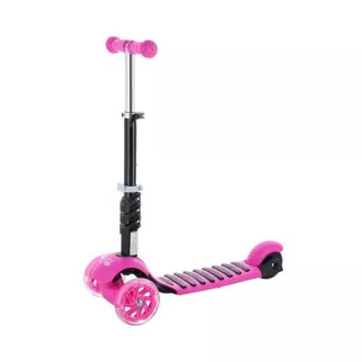 MINI SCOOTER 2in1 dreirädriger Scooter mit LED-Rädern, rosa MINI SCOOTER 2in1 dreirädriger Scooter mit LED-Rädern, rosa