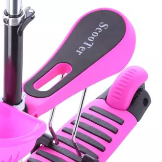 MINI SCOOTER 2in1 dreirädriger Scooter mit LED-Rädern, rosa MINI SCOOTER 2in1 dreirädriger Scooter mit LED-Rädern, rosa