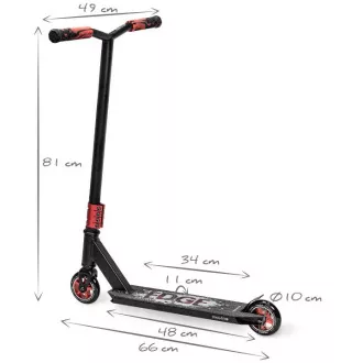Freestyle-Roller MOVINO Stunt EDGE, Schwarz-Rot Edition Freestyle-Roller MOVINO Stunt EDGE, Schwarz-Rot Edition