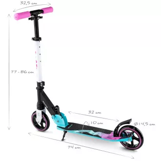 Zusammenklappbarer Stadtroller MOVINO VIBE - MINT-PINK