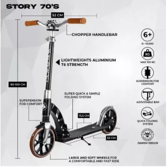 Story 70er Jahre Klapproller, schwarz Story 70er Jahre Klapproller, schwarz