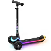 Dreirädriger Kinderroller Cariboo LEDstar, schwarz