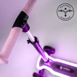 Dreirädriger Kinder-Roller Cariboo LEDstar, rosa Dreirädriger Kinder-Roller Cariboo LEDstar, rosa