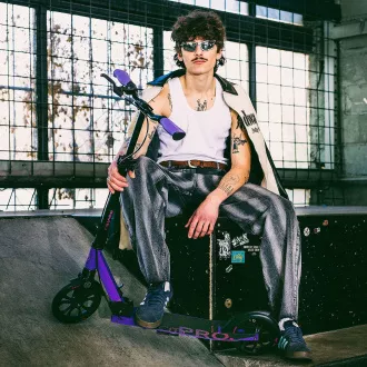 Klappbarer Roller MOVINO City Pro, PINK-PURPEL