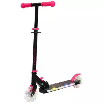 Kinder Scooter Story LED mit leuchtenden Rädern, Schwarz und Rosa