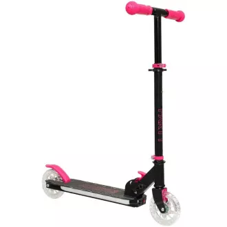 Kinder Scooter Story LED mit leuchtenden Rädern, Schwarz und Rosa